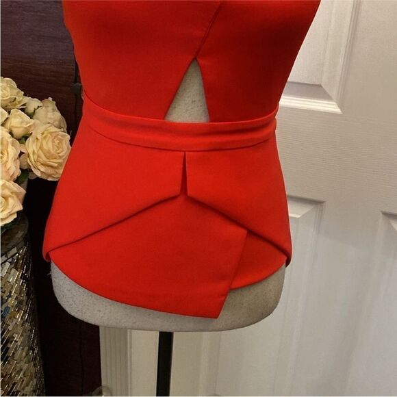Bcbg Maxazria Elegant Red Halter Top, XXS - Picture 5 of 11